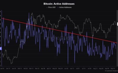 Bitcoin And Ethereum Activity Dips: Active Addresses See Steady Decline