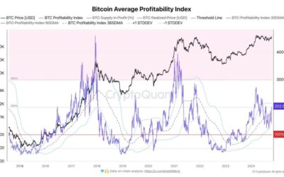 Bitcoin Avg Profitability Index Hits 200% – Active Profit-Taking On The Horizon?