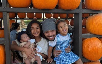 CHRIS BROWN VISITS THE PUMPKIN PATCH WITH HIS KIDS, LOVELY AND ROYALTY