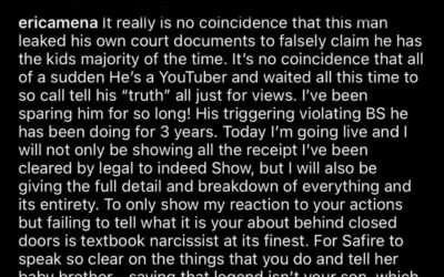 ERICA MENA ACCUSES SAFAREE OF MISTREATING SON, CALLS FOR RESOLUTION FOR KIDS