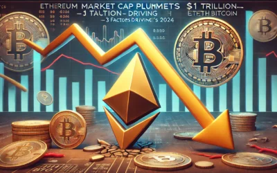 Ethereum Market Cap Plummets $1 Trillion Behind Bitcoin—3 Factors Driving ETH’s 2024 Decline