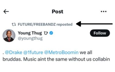 Future Hints at Reconciliation by Retweeting Young Thug’s Call for Peace Between Him, Drake, and Metro Boomin