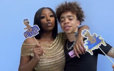 KING HARRIS AND GIRLFRIEND CELEBRATE AT THEIR BABY SHOWER