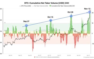 Bitcoin Bulls Build Buying Pressure – Metrics Show Steady Growth In Net Taker Volume