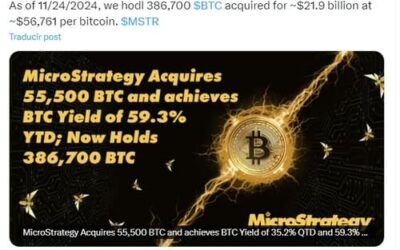 MicroStrategy’s Bitcoin Holdings Soar to 386,700 BTC After $5.4B Purchase