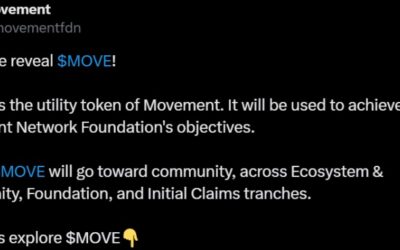 Movement Blockchain Launches ERC-20 MOVE Token for Its Ecosystem