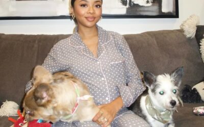 PREGNANT SKAI JACKSON SHOWS OFF HER BABY BUMP ALONGSIDE HER DOG KIDS