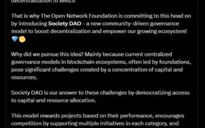 TON Foundation Introduces Society DAO, Marking a Major Decentralization Milestone