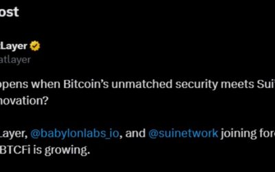 SatLayer Now Enables Bitcoin Restaking on Sui’s Layer-1 Blockchain