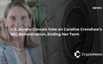 U.S. Senate Cancels Vote on Caroline Crenshaw’s SEC Renomination, Ending Her Term