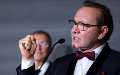 Kevin Spacey returns to spotlight to receive award at Cannes gala