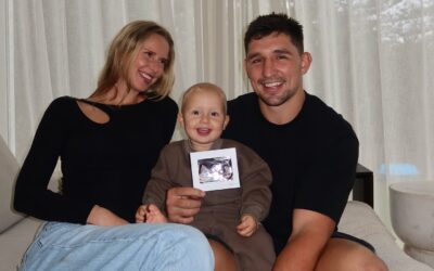 ‘Vinnie gets a little sidekick’: NRL star Victor Radley and fiancée Taylah Cratchley expecting baby number two