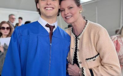 Linda Evangelista celebrates son’s high school graduation with his step-mum Salma Hayek