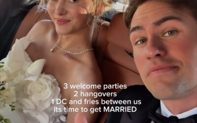 Millions waited to see this influencer bride’s designer wedding dress as she married popular DJ